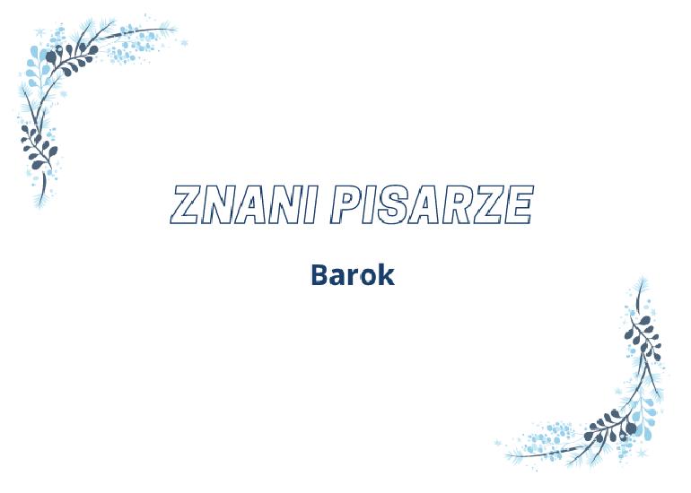 Literatura baroku